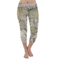 Tartaria Tartaria Empire Map Vintage World Capri Winter Leggings  by uniart180623