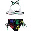 Handprints-hand-print-colourful Kids  Classic Bikini Set View2