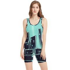 Buildings City Urban Destruction Background Women s Wrestling Singlet by uniart180623