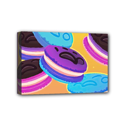 Cookies Chocolate Cookies Sweets Snacks Baked Goods Food Mini Canvas 6  X 4  (stretched) by uniart180623