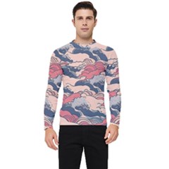 Waves Ocean Sea Water Pattern Rough Seas Men s Long Sleeve Rash Guard by uniart180623