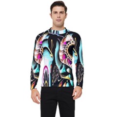 Garden Flower Nature Digital Art Abstract Men s Long Sleeve Rash Guard by uniart180623