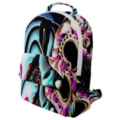Garden Flower Nature Digital Art Abstract Flap Pocket Backpack (small) by uniart180623