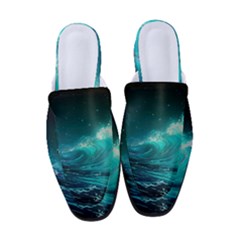 Tsunami Waves Ocean Sea Nautical Nature Water Women s Classic Backless Heels by uniart180623