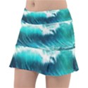 Waves Ocean Sea Tsunami Nautical Painting Classic Tennis Skirt View1