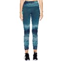 Waves Ocean Sea Tsunami Nautical Blue Sea Art Pocket Leggings  View1