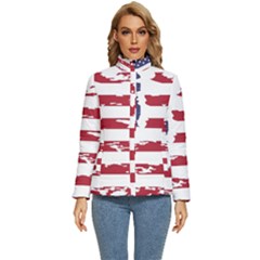 Flag Usa Unite Stated America Women s Puffer Bubble Jacket Coat by uniart180623