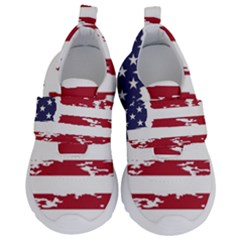 Flag Usa Unite Stated America Kids  Velcro No Lace Shoes by uniart180623