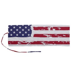 Flag Usa Unite Stated America Roll Up Canvas Pencil Holder (m) by uniart180623