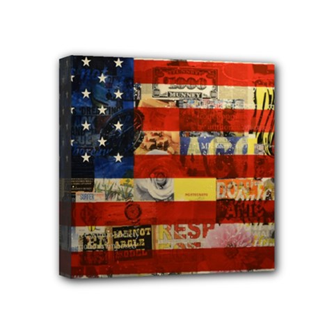 Usa Flag United States Mini Canvas 4  X 4  (stretched) by uniart180623