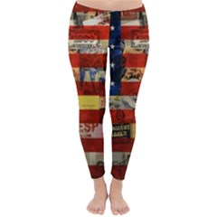 Usa Flag United States Classic Winter Leggings by uniart180623