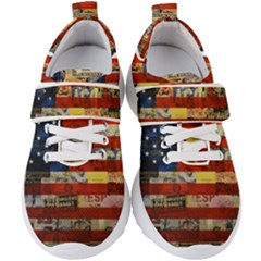 Usa Flag United States Kids  Velcro Strap Shoes by uniart180623