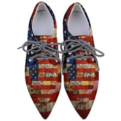 Usa Flag United States Pointed Oxford Shoes by uniart180623