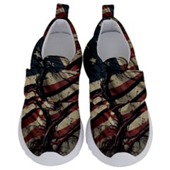 Flag Usa American Flag Kids  Velcro No Lace Shoes by uniart180623