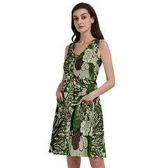 Texture Ornament Pattern Seamless Paisley Sleeveless Dress With Pocket by uniart180623