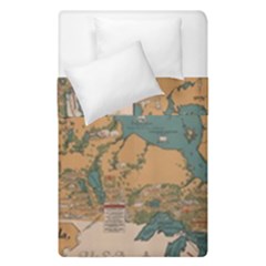 World Map Travel Pattern Architecture Duvet Cover Double Side (single Size) by uniart180623