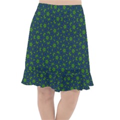 Green Patterns Lines Circles Texture Colorful Fishtail Chiffon Skirt by uniart180623