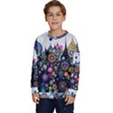 Flower Flowers Flora Floral Nature Watercolor Art Texture Kids  Long Sleeve Jersey View1