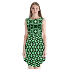 Mazipoodles Green Donuts Polka Dot Sleeveless Chiffon Dress   by Mazipoodles