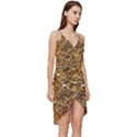 Honey Bee Bees Insect Wrap Frill Dress View3