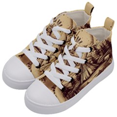 Nation Indian Native Indigenous Kids  Mid-top Canvas Sneakers by Ravend