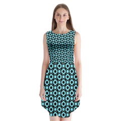 Mazipoodles Blue Donuts Polka Dot Sleeveless Chiffon Dress   by Mazipoodles