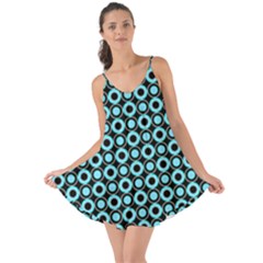 Mazipoodles Blue Donuts Polka Dot Love The Sun Cover Up by Mazipoodles