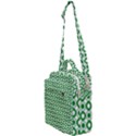 Mazipoodles Green White Donuts Polka Dot  Crossbody Day Bag View1