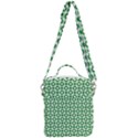 Mazipoodles Green White Donuts Polka Dot  Crossbody Day Bag View3