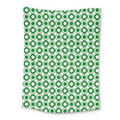 Mazipoodles Green White Donuts Polka Dot  Medium Tapestry by Mazipoodles