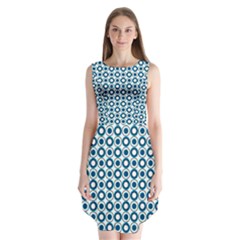 Mazipoodles Dusty Duck Egg Blue White Donuts Polka Dot Sleeveless Chiffon Dress   by Mazipoodles