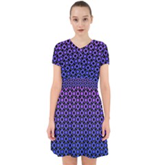 Mazipoodles Purple Pink Gradient Donuts Polka Dot Adorable In Chiffon Dress by Mazipoodles