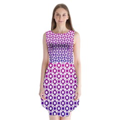 Mazipoodles Pink Purple White Gradient Donuts Polka Dot  Sleeveless Chiffon Dress   by Mazipoodles