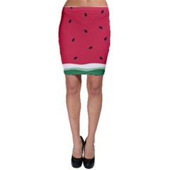 Minimalist Summer Watermelon Wallpaper Bodycon Skirt by Ravend