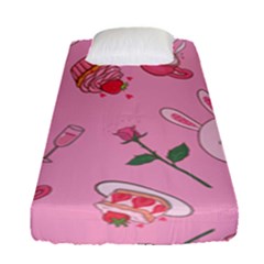 Valentine Pattern Fitted Sheet (single Size) by designsbymallika