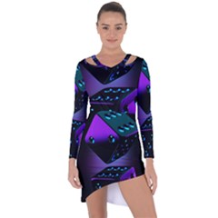 3d Ludo Game,gambling Asymmetric Cut-out Shift Dress by Bangk1t