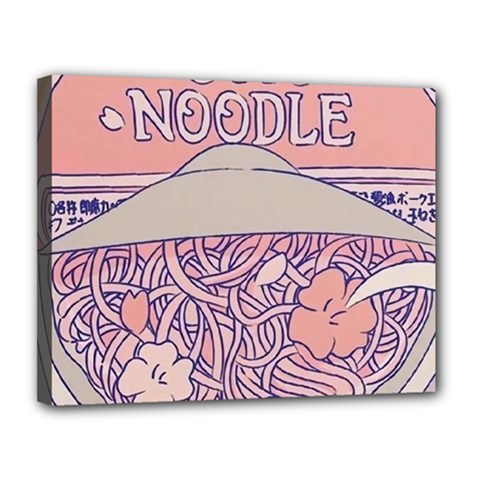 Ramen Kawaii Aesthetic Pink Canvas 14  X 11  (stretched) by Bangk1t