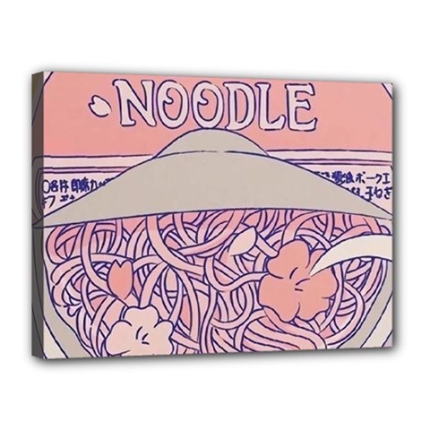 Ramen Kawaii Aesthetic Pink Canvas 16  X 12  (stretched) by Bangk1t