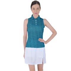 Blue Digital Fabric Women s Sleeveless Polo Tee by ConteMonfrey