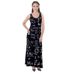 E=mc2 Text Science Albert Einstein Formula Mathematics Physics Sleeveless Velour Maxi Dress by uniart180623