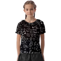 E=mc2 Text Science Albert Einstein Formula Mathematics Physics Kids  Frill Chiffon Blouse by uniart180623