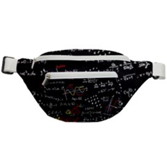 Black Background With Text Overlay Mathematics Formula Board Fanny Pack by uniart180623