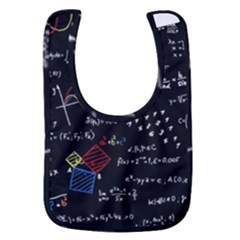 Black Background With Text Overlay Mathematics Formula Board Baby Bib by uniart180623