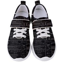 Black Background With Text Overlay Mathematics Trigonometry Women s Velcro Strap Shoes by uniart180623