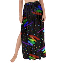 Rainbows Pixel Pattern Maxi Chiffon Tie-up Sarong by uniart180623