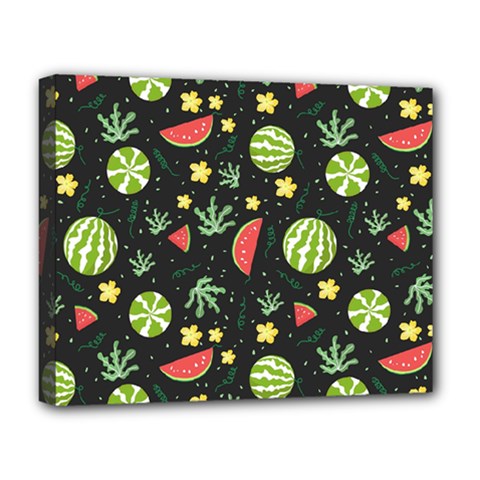 Watermelon Berries Patterns Pattern Deluxe Canvas 20  X 16  (stretched) by uniart180623