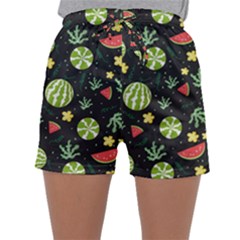 Watermelon Berries Patterns Pattern Sleepwear Shorts by uniart180623