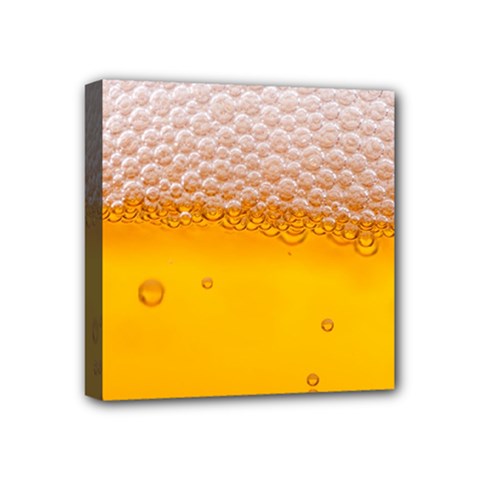 Beer Texture Liquid Bubbles Mini Canvas 4  X 4  (stretched) by uniart180623