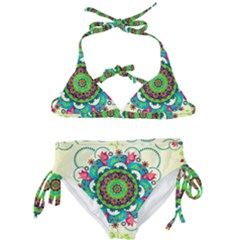 Mandala Flowers Abstract Butterflies Floral Pattern Summer Kids  Classic Bikini Set by uniart180623