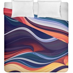 Wave Of Abstract Colors Duvet Cover Double Side (king Size) by uniart180623